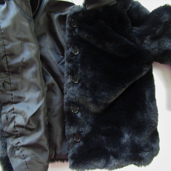 Long Sleeve Black Faux Fur Shrug Crop Dressy Jacket NWT - Picture 12 of 16